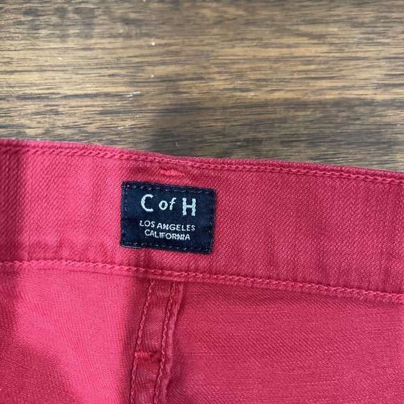 Citizens Of Humanity Jeans Women 26 Red Denim Rocket Crop High Rise Skinny - Picture 11 of 16